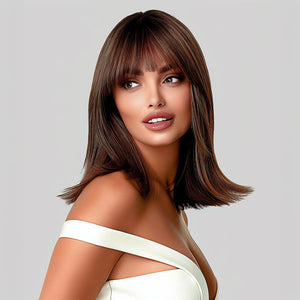 Perruque Brune Frange