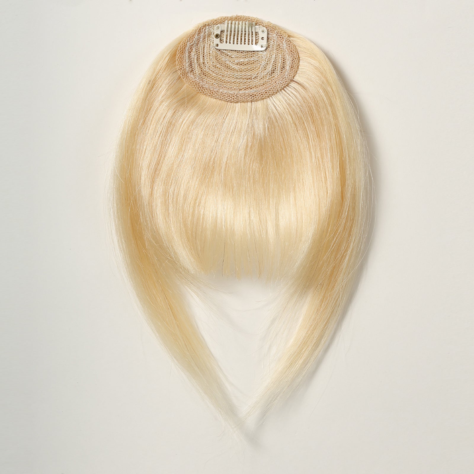 Frange à Clip Cheveux Naturels - Blond Platine