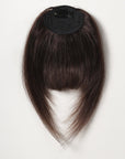 Frange à Clip Cheveux Naturels - Brun Foncé