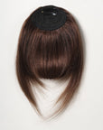 Frange à Clip Cheveux Naturels - Brun Acajou