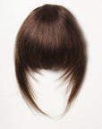 Frange à Clip Cheveux Naturels - Brun Acajou