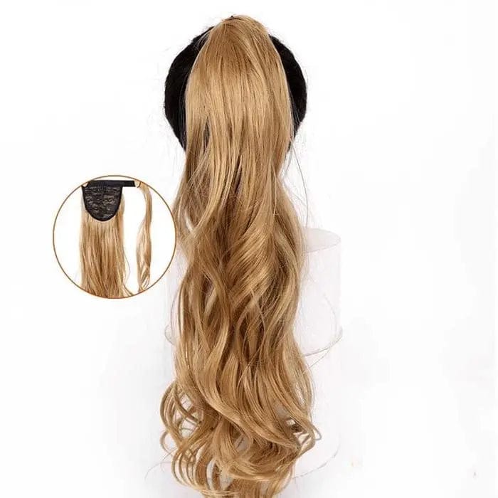 Extension Queue De Cheval Bouclée Blond Doré