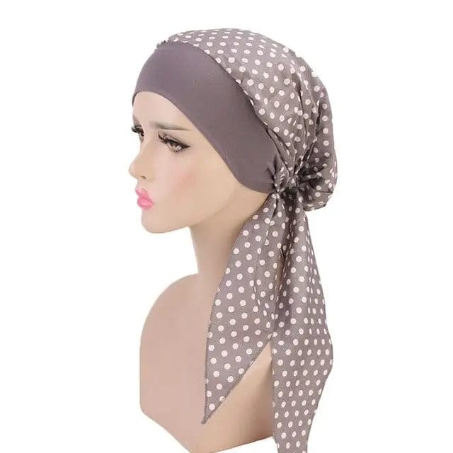 Foulard Turban Coton Couleur Beige