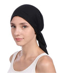 Foulard Turban Coton Couleur Noir