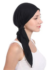 Foulard Turban Coton Couleur Noir