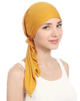 Foulard Turban Coton Jaune - Perruque Femme