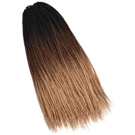 Mèches Crochet Box braids Ombré Châtain Foncé