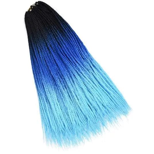 Mèches Crochet Box braids Ombré bleu