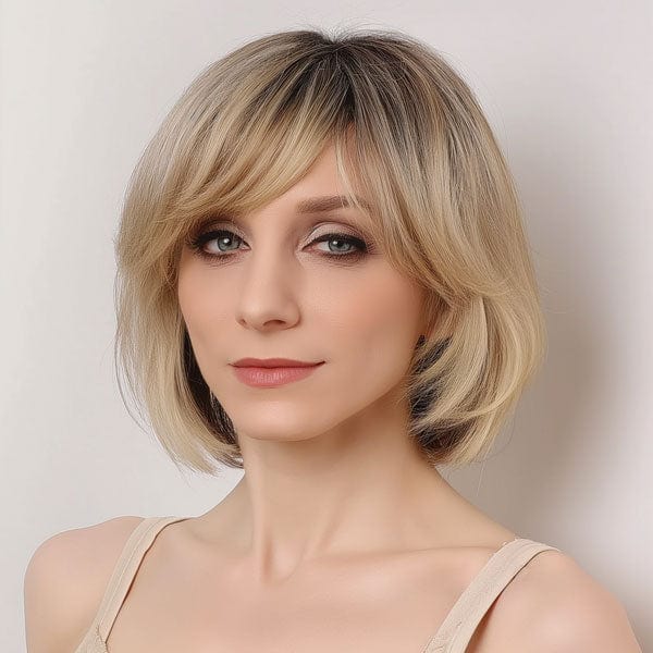 Perruque Naturelle Blonde Carré Court - Ingrid