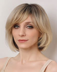 Perruque Naturelle Blonde Carré Court - Ingrid
