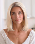 Perruque Naturelle Blonde Carré Mi-Long - Wanda