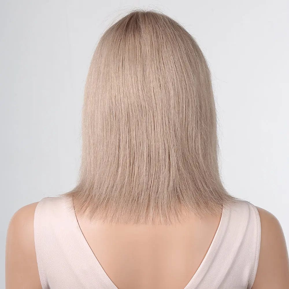 Perruque Naturelle Blonde Carré Mi-Long - Viviane