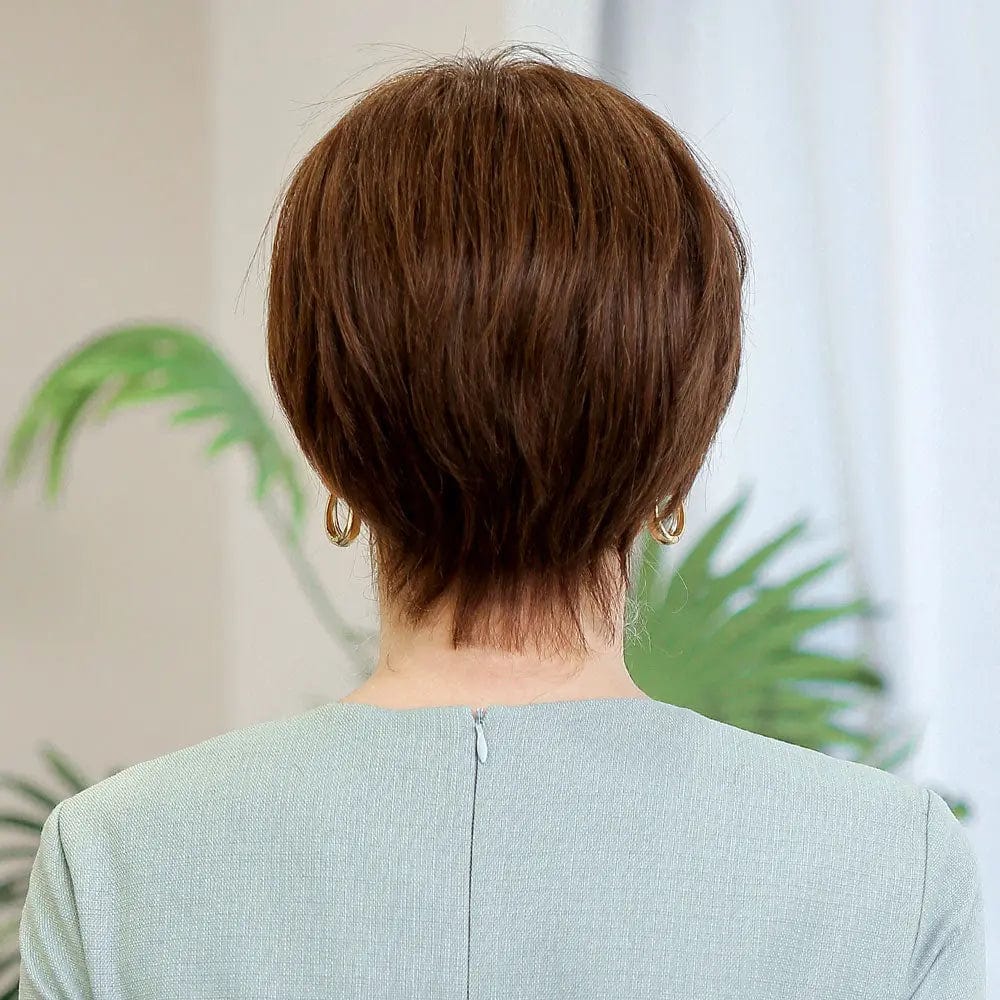 Perruque Naturelle Brune Carré Court - Odette