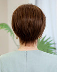 Perruque Naturelle Brune Carré Court - Odette - Perruque Femme