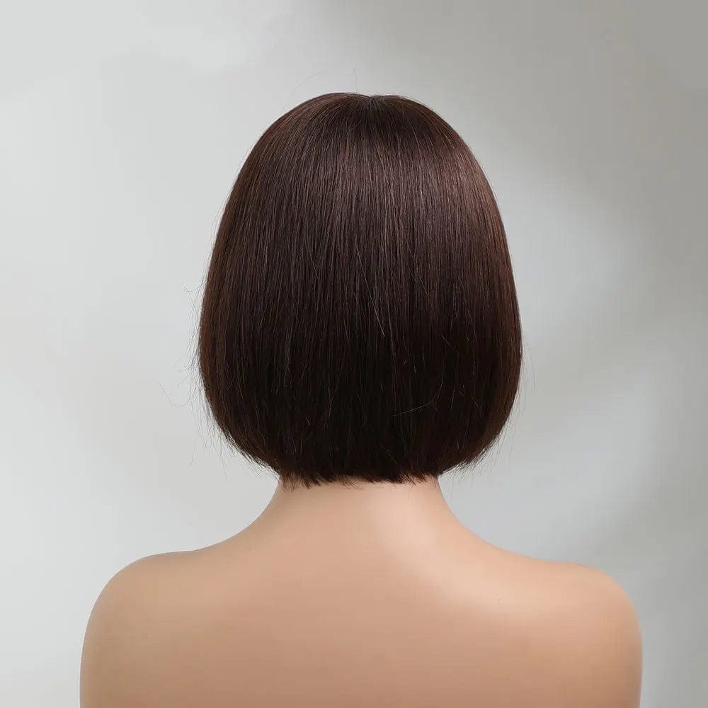 Perruque Naturelle Brune Carré Court - Valentina