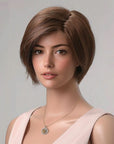 Perruque Naturelle Brune Courte - Amal
