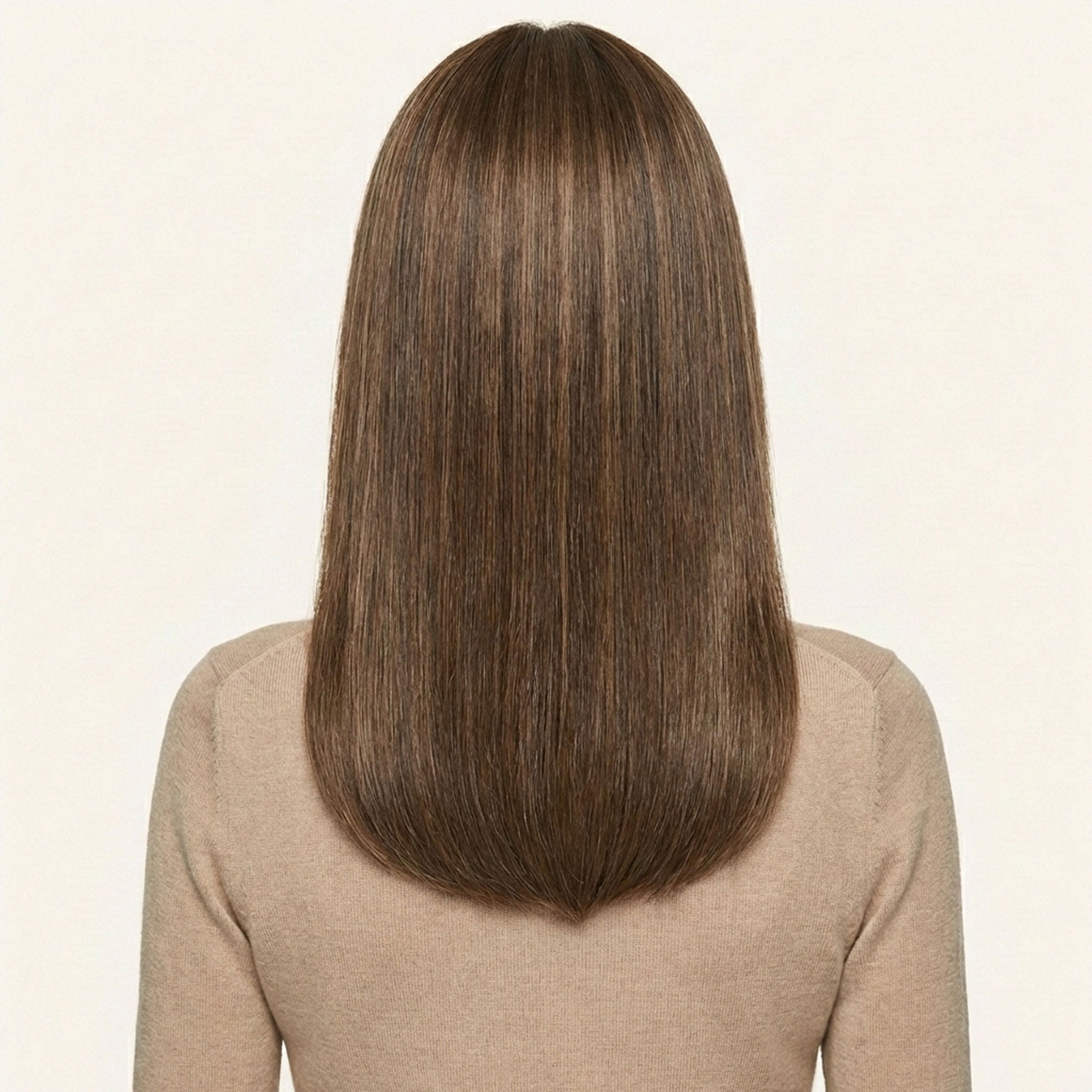 Perruque Naturelle Brune Longue - Édith