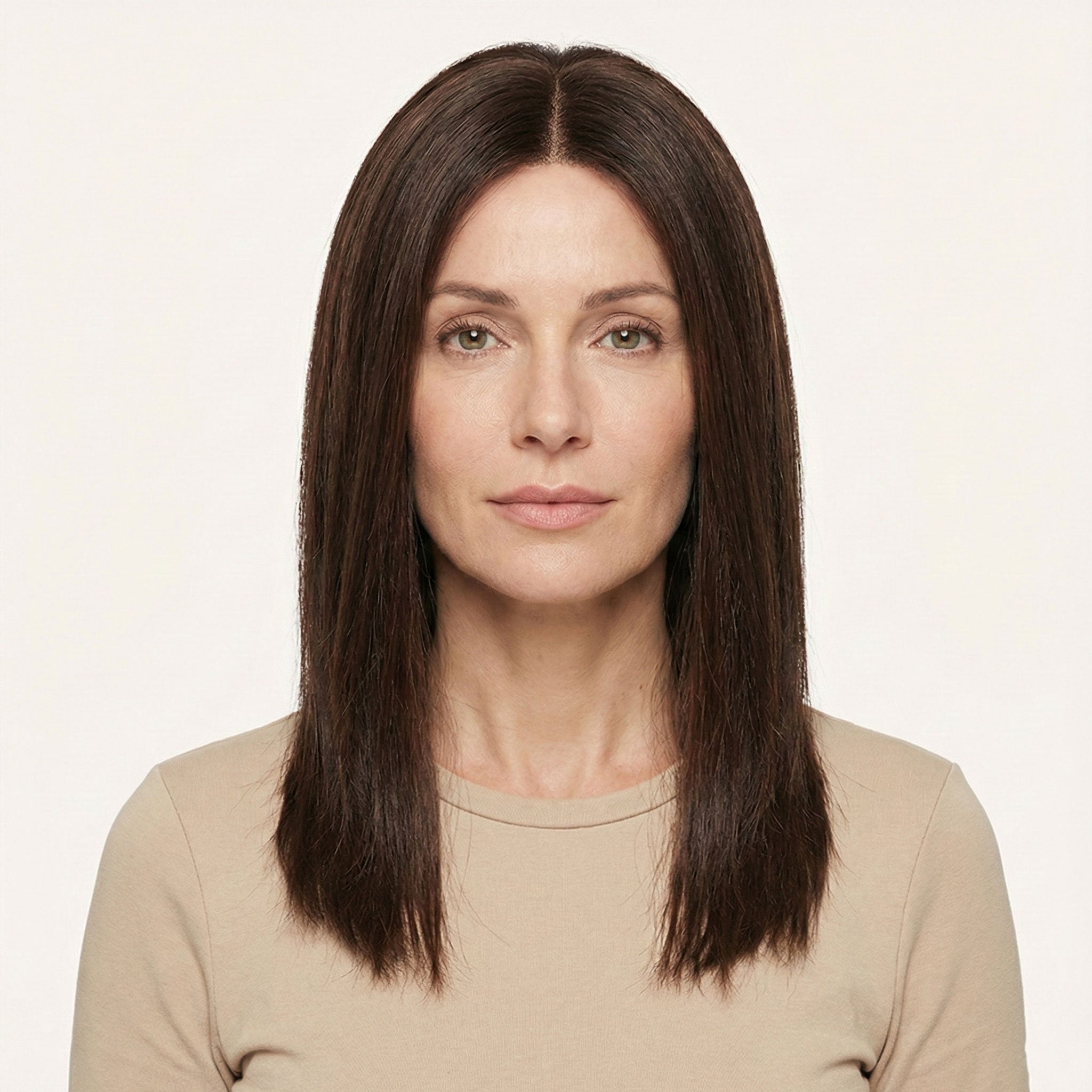 Perruque Naturelle Brune Longue - Gladys