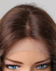 Perruque Naturelle Brune Longue - Édith