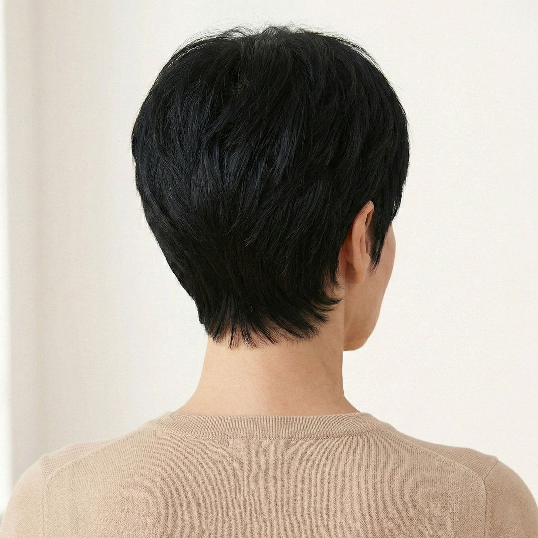 Perruque Naturelle Noire Courte - Solène