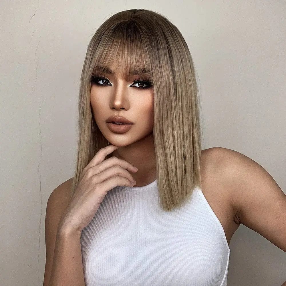 Perruque Synthétique Blonde Carré Long - Léa