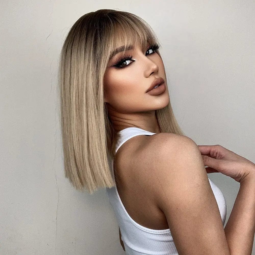 Perruque Synthétique Blonde Carré Long - Léa