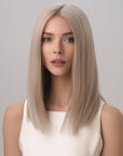 Perruque Synthétique Blonde Carré Mi-Long - Amabel