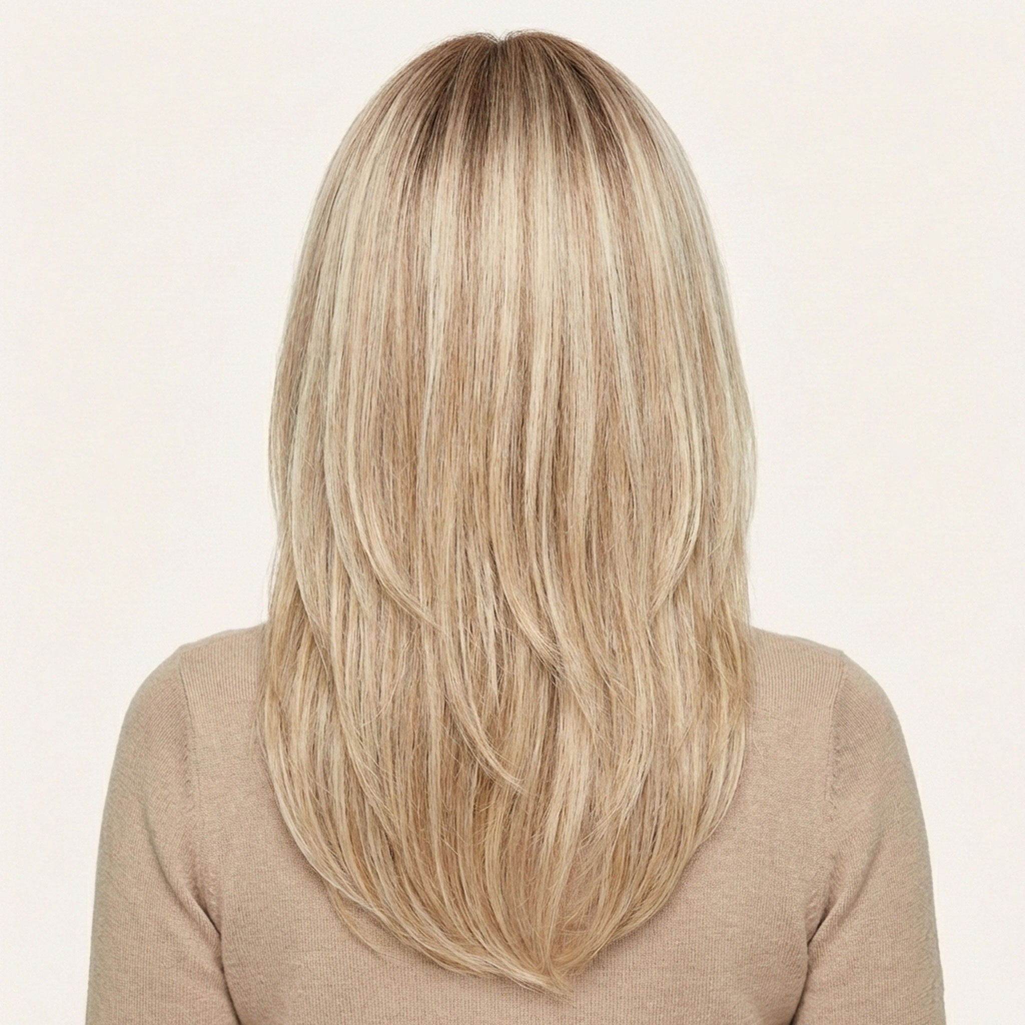 Perruque Synthétique Blonde Carré Mi-Long - Éléonore - dos