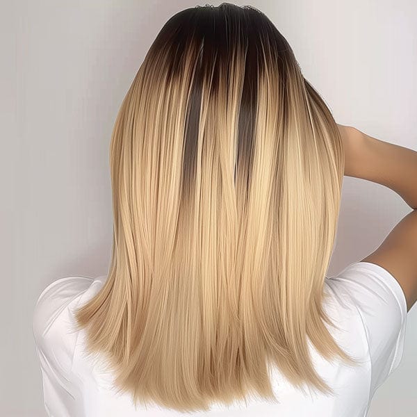 Perruque Synthétique Blonde Carré Mi-Long - Éléonore