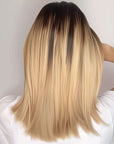 Perruque Synthétique Blonde Carré Mi-Long - Éléonore