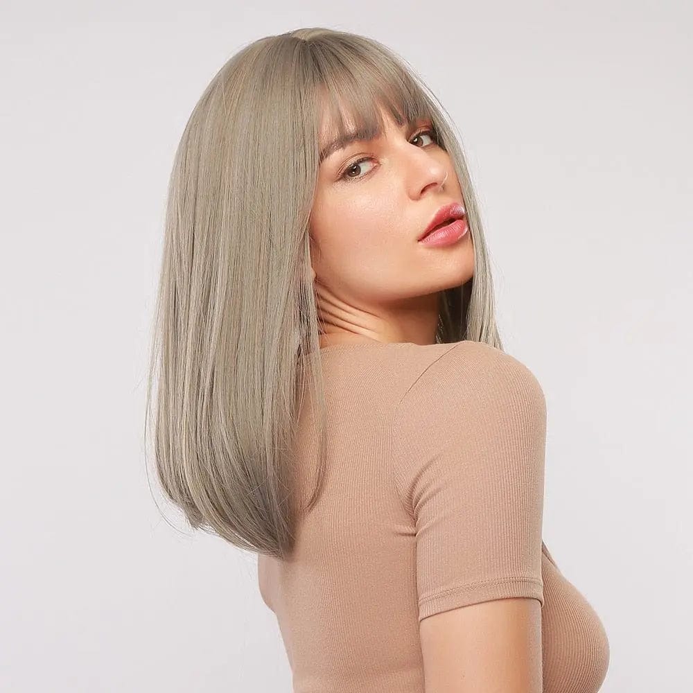 Perruque Synthétique Blonde Carré Mi-Long - Golda