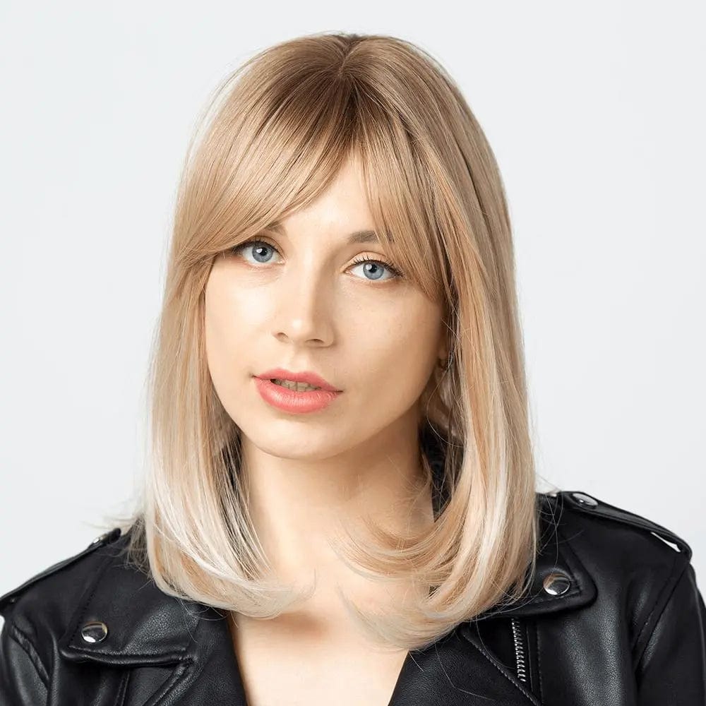 Perruque Synthétique Blonde Carré Mi-Long - Priya
