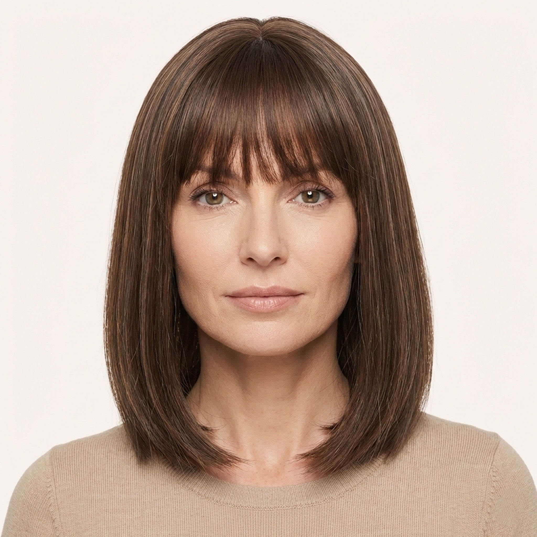 Perruque Synthétique Brune Carré Court - Amandine