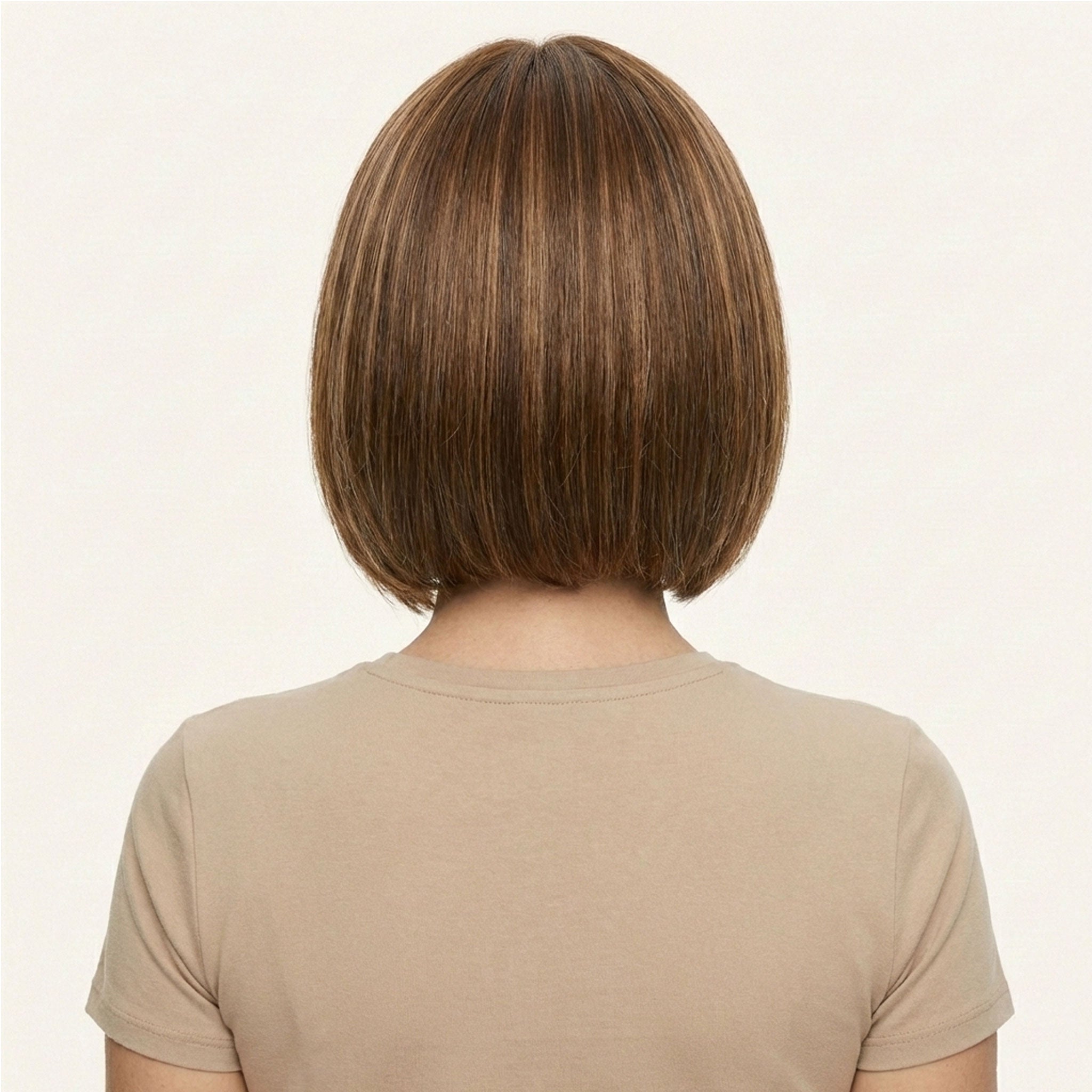 Perruque Synthétique Brune Carré Court - Anna - dos