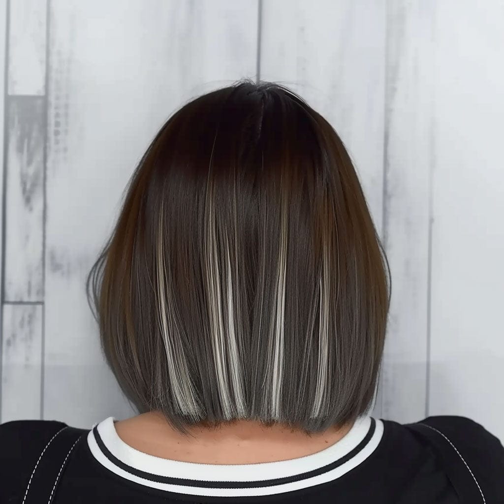 Perruque Synthétique Brune Carré Court - Lucie