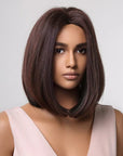 Perruque Synthétique Brune Carré Court - Corinne - Perruque Femme