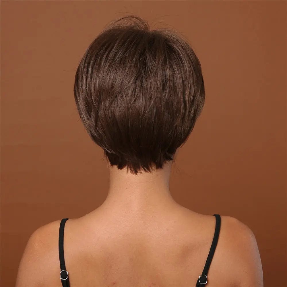 Perruque Synthétique Brune Carré Court - Heloise