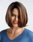 Perruque Synthétique Brune Carré Court - Oralia - Perruque Femme