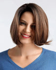 Perruque Synthétique Brune Carré Court - Oralia - Perruque Femme