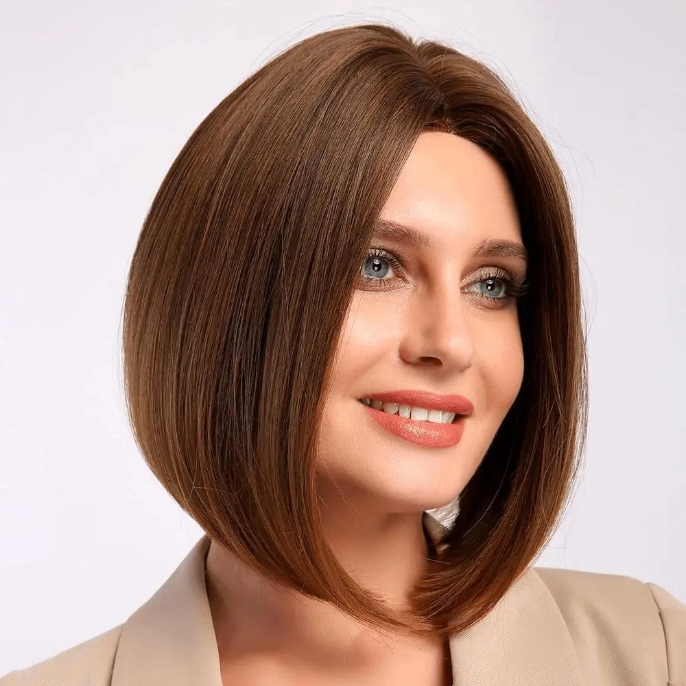 Perruque Synthétique Brune Carré Court - Rosetta