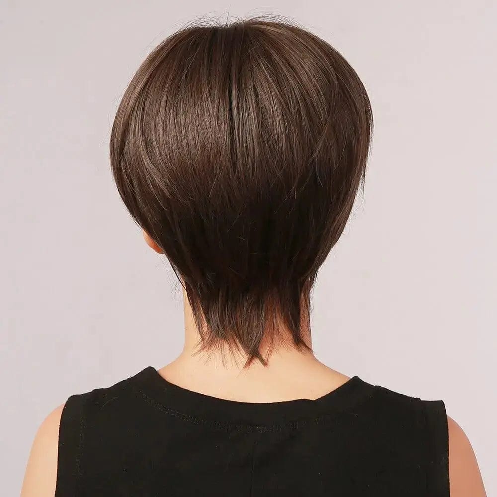 Perruque Synthétique Brune Carré Court - Sinead