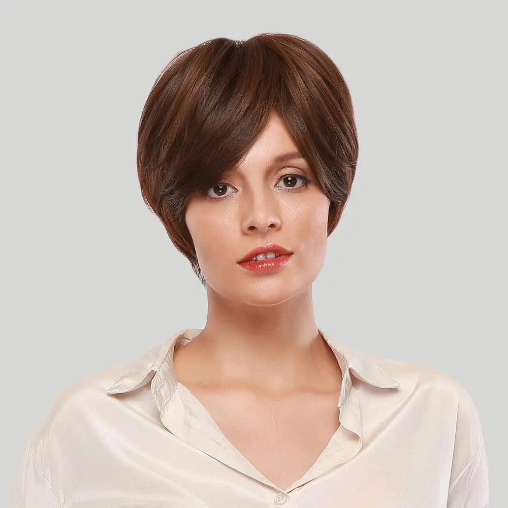 Perruque Synthétique Brune Carré Court - Ursa