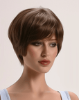 Perruque Synthétique Brune Courte - Juliette