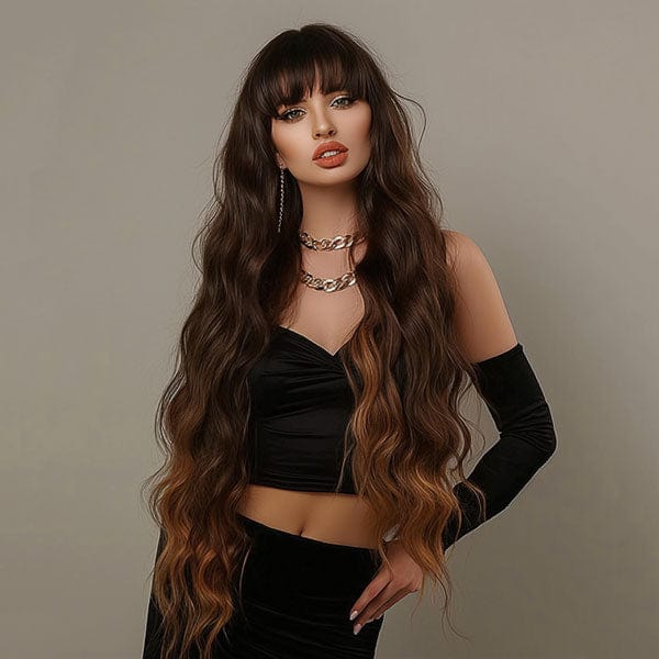 Perruque Synthétique Brune Longue - Estella