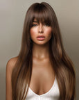 Perruque Synthétique Brune Longue - Eulalia