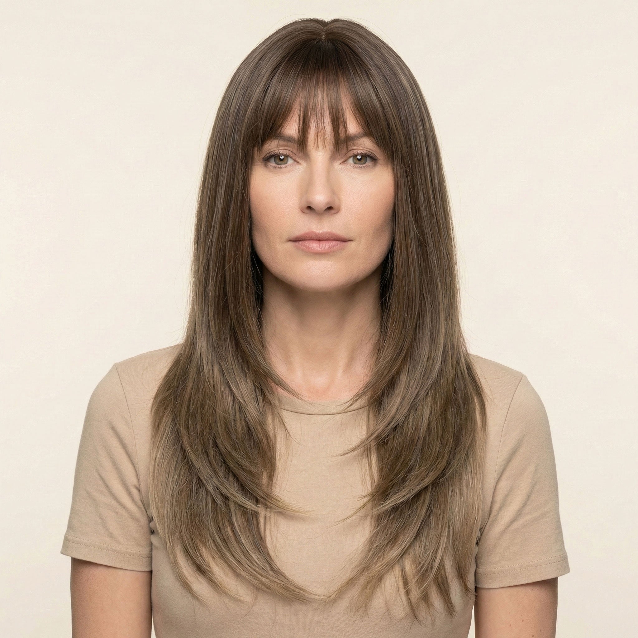 Perruque Synthétique Brune Longue - Eulalia