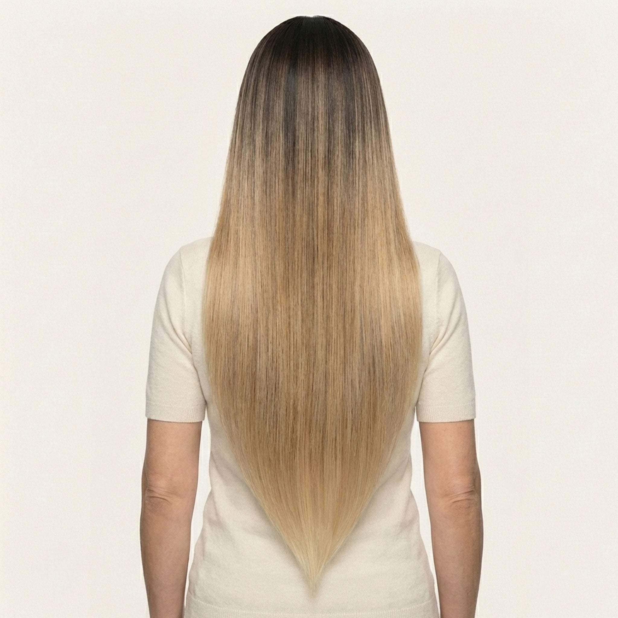 Perruque Synthétique Brune Longue - Karine - dos