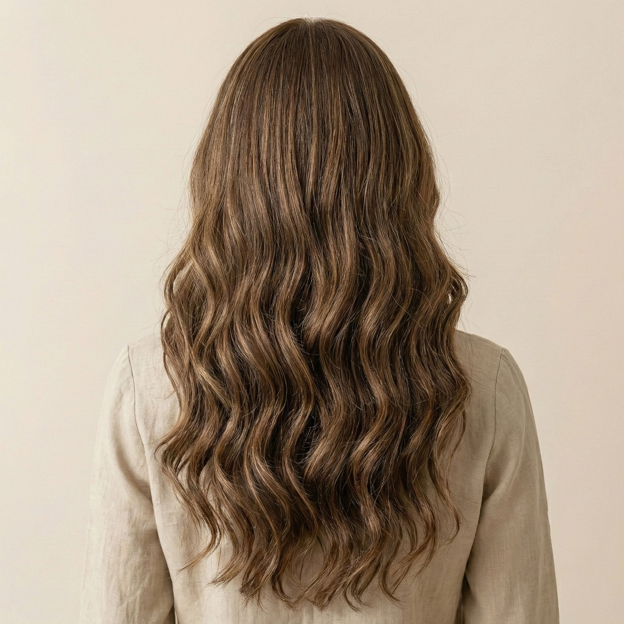 Perruque Synthétique Brune Longue - Louise - dos