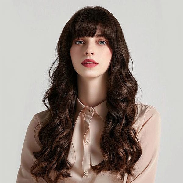 Perruque Synthétique Brune Longue - Nerys