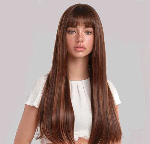 Perruque Synthétique Brune Longue - Oceane